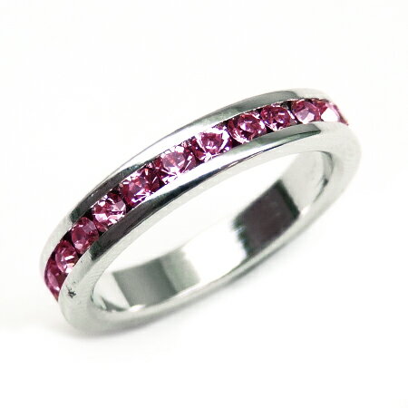 kor298 3号 5号 7号 10号 12号 15号 輝くピンクCZダイヤ キュービック・ジルコニア かわいいピンキーリング 高級プラチナRG加工 パーティー...