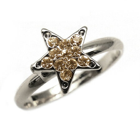 kor376 スター型ピンキーリング フリーサイズ シルバーcrデザイン抜群 お洒落リング 高級プラチナRG加工 レディースファッション 女性用 プレゼント ギ...
