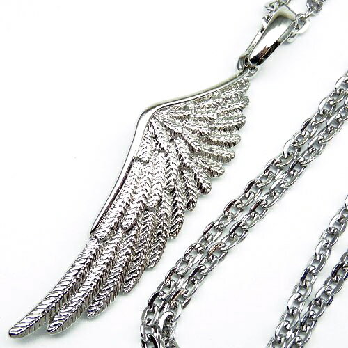 n458 超ワイルド プラチナRGメタリック羽根ネックレス ジュエリー メンズアクセサリー メンズ ネックレス ペンダント シルバー アクセサリー プレゼント ...