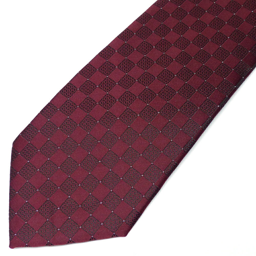 絶妙 7cm 幅 ネクタイ メンズ レッド 赤 ブロックチェック柄 おしゃれ ナロータイ ビジネス カジュアル 7センチ 結婚式【あす楽対応】小物 ブランド雑貨 ファッション雑貨 ネクタイ フォーマル プレゼント ギフト 【ne118】[0008] 新作 冬 冬服 冬物 アクセONE