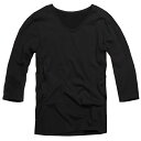 f40 全16色 送料無料 人気の七分袖 VネックTシャツ メンズ7分袖キレイめお兄系 チャコール 細身 タイト キレカジ アメカジ s m l ll xl ト...
