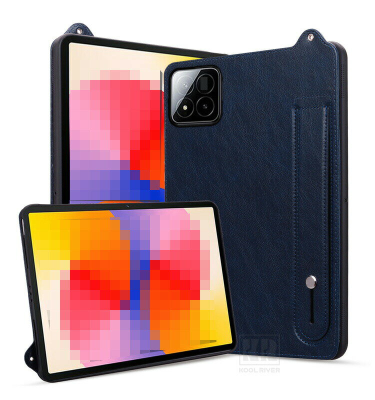 XiaomiPad8/8Proケース耐衝撃カバーPUレザー背面ケーススタンド機能持ち手ベルトバンド付き落下防止ベルト片手操作取っ手小米シャオミパッド8/8プロ衝撃吸収シンプルおしゃれカバーシャオミ 3