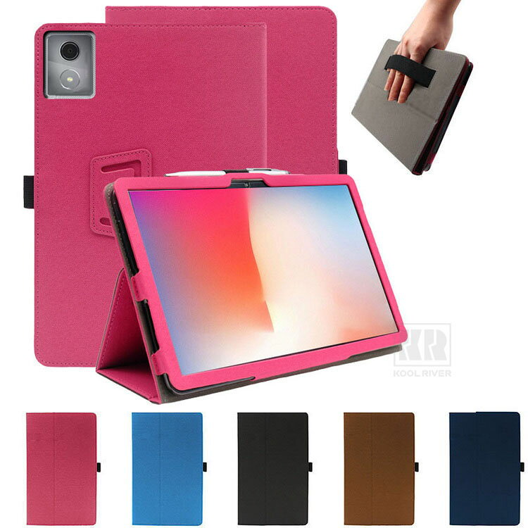 Rakuten - LAVIETabT11dケース11インチカバーPUレザー手帳型持ち手ベルトバンド付きペンホルダー付きNECエヌイーシーラビタブT11d落下防止ベルト片手操作取っ手ペン収納スタンド機能