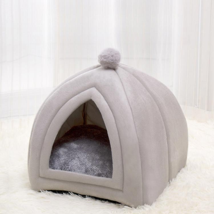ペットハウス寝床猫用犬用ドッグハウスドーム型滑り止め付きキャットハウス室内用...