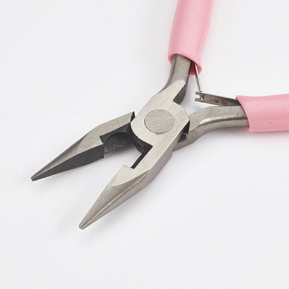 壊れにくいタイプ工具アクセサリー製作用ピンク桃丸やっとこ丸ペンチ丸ヤットコ平...