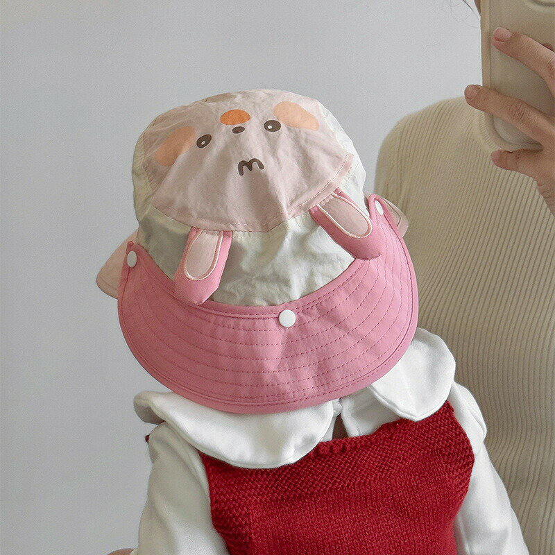ベビーキッズ帽子サンハット春夏男の子女の子日よけベビー帽子ベビーサンハットあ...