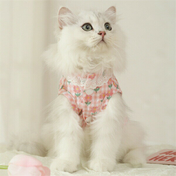 ペットウエアペット服猫夏可愛いスナップ開閉袖な...の紹介画像2