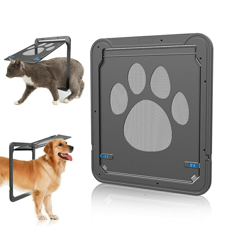 Other - ペット網戸ドアペット出入り口猫用犬用取付簡単双方向開閉ピンクロックマグネット付き開けっ放し防止網戸網戸用猫扉猫犬小型犬中型犬扉ペット用扉