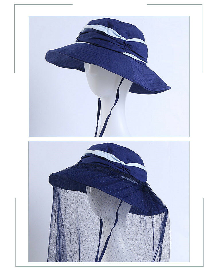 Akyron Styleの虫よけ帽子防虫ネット付き帽子大人蚊避けガーデニング帽子登山日よけ日焼け防止通気性がいいハチよけ虫よけ帽子メッシュ付き帽子庭/畑園芸仕事用虫除け帽子農作業母の日プレゼント日射しも遮れて視界良好｜アングル3
