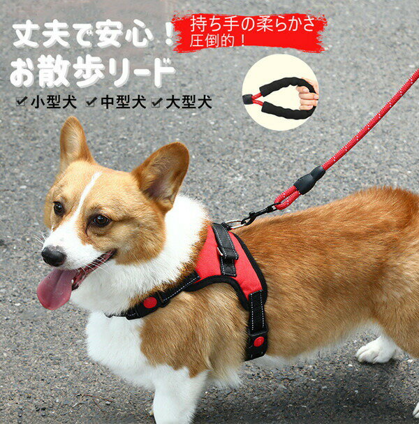 Rakuten - リードカジュアルおしゃれ大型犬小型犬中型犬訓練トレーニング犬のリードペット用リード犬ペットリード散歩犬用おしゃれ訓練トレーニングハーネスリードセットペットハーネスペットリード狗用品ペットグッズ猫リード
