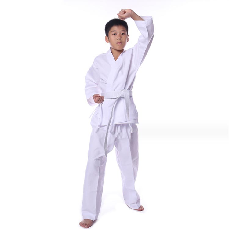 Akyron Styleの空手衣3点セット格闘技大人熟練者空手着柔道衣上下白帯セット武道合気道合気道着空手着道衣柔道着練習道場子供練習用ジュニア初心者入門者向け上衣・ズボン・帯道着体育授業用学校指定部活ホワイト中学生高校生高等学校軽い｜アングル3