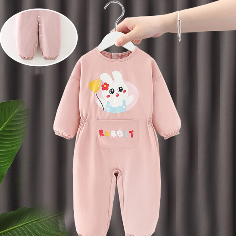 Akyron Styleのプレイウェア子供キッズ長袖お砂場着撥水防水スモックベビー男の子女の子ロンパース遊び着つなぎジャンプスーツファスナー付き汚れ防止水遊び公園小学生幼稚園保育園ギフトお出かけ90100110120送料無料｜アングル3