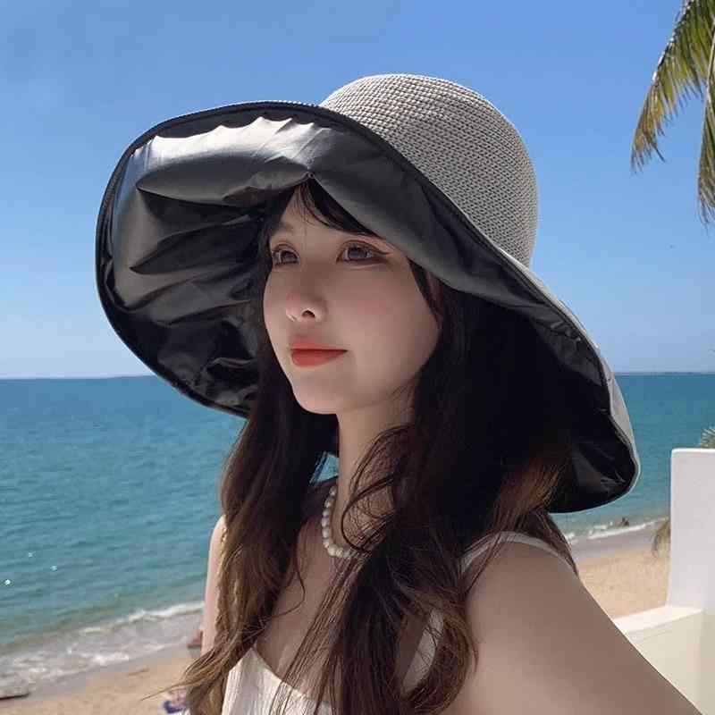 帽子 キャップ ハット レディース 女性用 日よけ 黒 灰 手編み風 無地 ツバ広め UV対策 レジャー 春夏 20代 30代 シンプル カジュアル 普段使い デート お出かけ 旅行 抜け感 こなれ感 おしゃれ かわいい きれいめ アウトドア 登山カラー：グレー、ピンク、ブラック、ベージュ、オフホワイトサイズ：フリーサイズ
