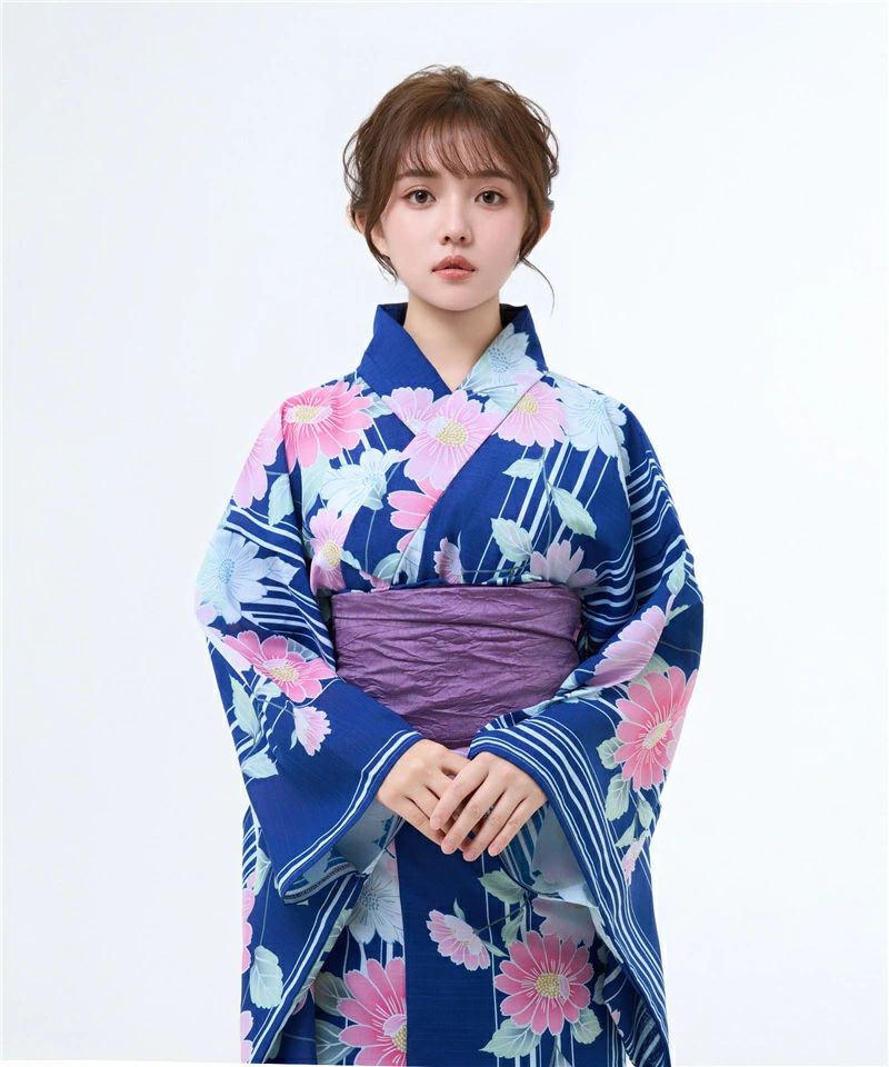 浴衣 レディース 大人 ブルー 花柄 花火大会 夏祭り 初心者向け 浴衣セット カジュアル浴衣 浴衣ドレス 夏着物 女性浴衣 ゆかた レディース エレガント 花火大会 成人式 撮影 観光 着付け簡単 おしゃれ 旅行 YUKATA フリーサイズ