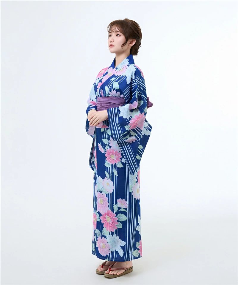 浴衣 レディース 大人 ブルー 花柄 花火大会 夏祭り 初心者向け 浴衣セット カジュアル浴衣 浴衣ドレス 夏着物 女性浴衣 ゆかた レディース エレガント 花火大会 成人式 撮影 観光 着付け簡単 おしゃれ 旅行 YUKATA フリーサイズ