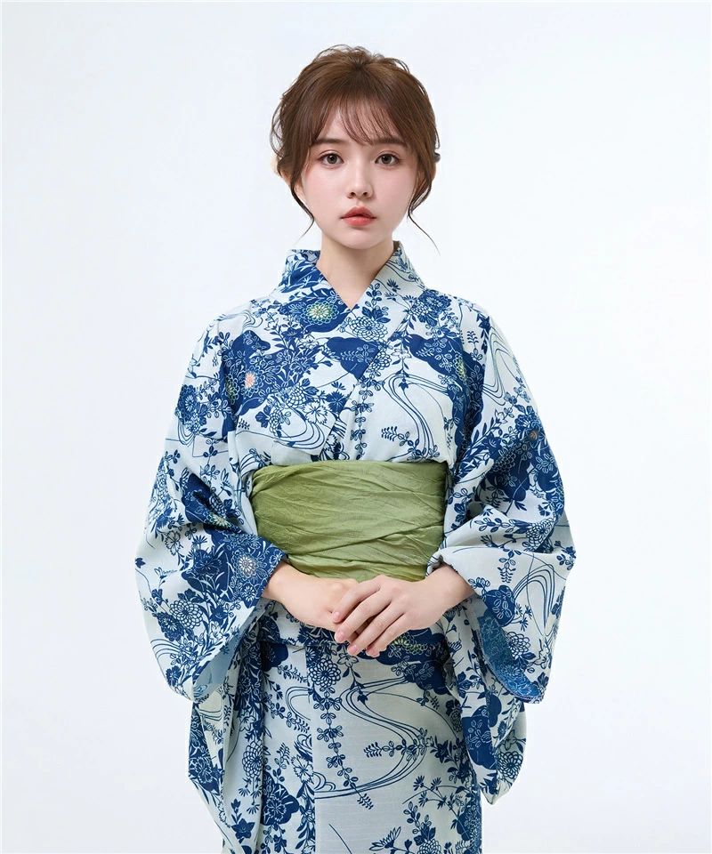 浴衣 レディース セット 花火大会 夏祭り 初心者向け ブルー 花柄 浴衣セット カジュアル浴衣 浴衣ドレス 夏着物 女性浴衣 ゆかた レディース エレガント 花火大会 成人式 撮影 観光 着付け簡単 おしゃれ 旅行 YUKATA フリーサイズ