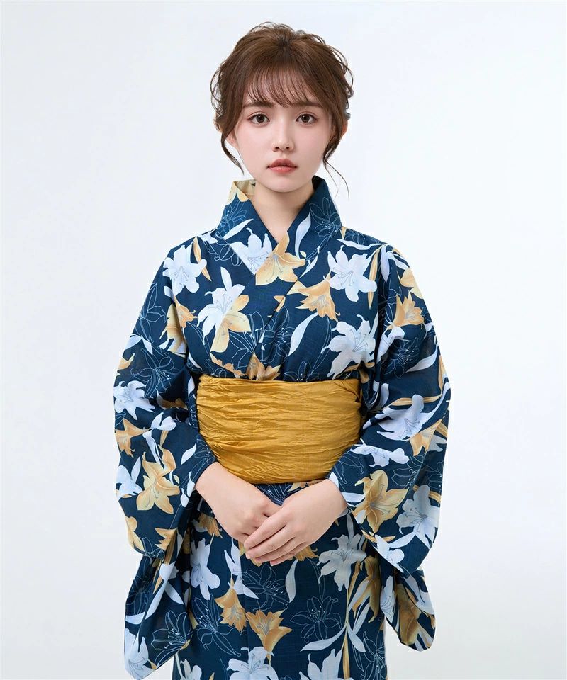 浴衣 レディース セット 花火大会 夏祭り 初心者向け 花柄 ブルー 浴衣セット カジュアル浴衣 浴衣ドレス 夏着物 女性浴衣 ゆかた レディース エレガント 花火大会 成人式 撮影 観光 着付け簡単 おしゃれ 旅行 YUKATA フリーサイズ