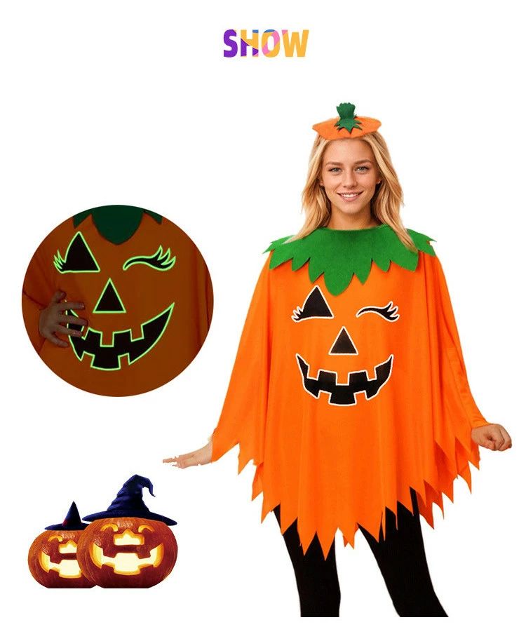 Nocturno Cabrales Pumpkin Halloween Cosplay Divertido Camisetas Familiares Juntos Mujeres Niñas Adultos Niños Vestidos Camiseta Naranja Cabrales Catuxa Celebraciones Culturales Celebraciones Celebraciones Celebraciones Celebraciones de Halloween Celebraciones de disfraces Actuaciones Teatro Celebraciones Culturales — vista 2