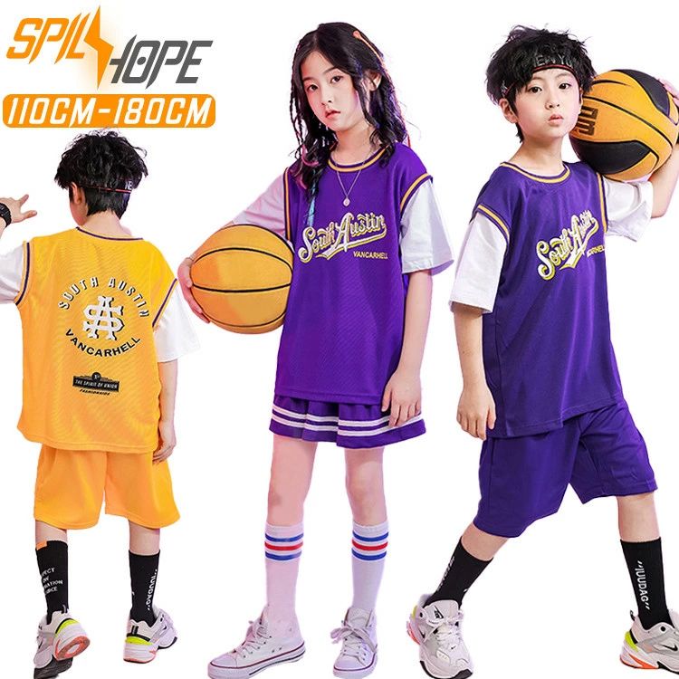 樂天商城 - ダンス衣装 ヒップホップ キッズ ダンス衣装 セットアップ スポーツウェア キッズ パンツ スカート イベント 子供服 ダンス ダンスウェア ジュニア オシャレ 女の子 男の子 応援団 舞台衣装 子供服 ダンス発表会 練習着 演出服 バスケットボール 野球 イエロー パープル