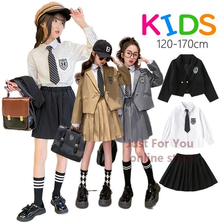 Rakuten - セール処理 卒業式 クロスーツ 女の子 韓国子供服 子供スーツ 卒服 女の子 フォーマルスーツ ピアノ発表会 黒スーツ 女の子 お受験 4点セット 入学式 結婚式 七五三 ブラック 150cm