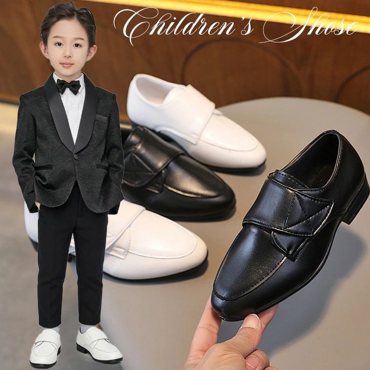 革靴 キッズ フォーマルシューズ 男の子23センチ フォーマルシューズ 男の子23．5 七五三 結婚式 発表会 スーツ用 入園式 入学式 卒園式 靴 フォーマルシューズ キッズ シングルモンクストラップ 黒 ブラック 白 ホワイト ウェディング リングボーイ 演奏会 パーティー