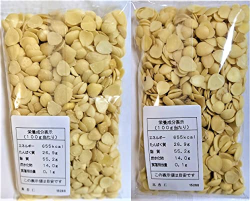商品情報 商品の説明 杏仁は杏の種の中にある核の部分です。人気の中華スィーツ「杏仁豆腐」の原料となります。中国の南部で取れる「南杏仁」は少し甘みがあり、中国の北部で取れる「北杏仁」は少し苦みがあります。杏仁豆腐を作るには両方を混ぜて作るのが良いとされています。 主な仕様 【商品詳細】 ・商品名　北杏仁・南杏仁 ・内容量　各100g ・原産地　中国 ・原材料　あんずの種 ・保存方法　高温多湿を避け、冷暗所で保存して下さい 杏仁は杏の種の中にある核の部分です。人気の中華スィーツ「杏仁豆腐」の原料となります。中国の南部で取れる「南杏仁」は少し甘みがあり、中国の北部で取れる「北杏仁」は少し苦みがあります。杏仁豆腐を作るには両方を混ぜて作るのが良いとされています。