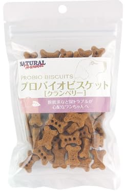 ナチュラルハーベスト プロバイオビスケット クランベリー 80g 犬 おやつ ご褒美 健康 ドックフード ドライフード トリーツ (クラン1袋)