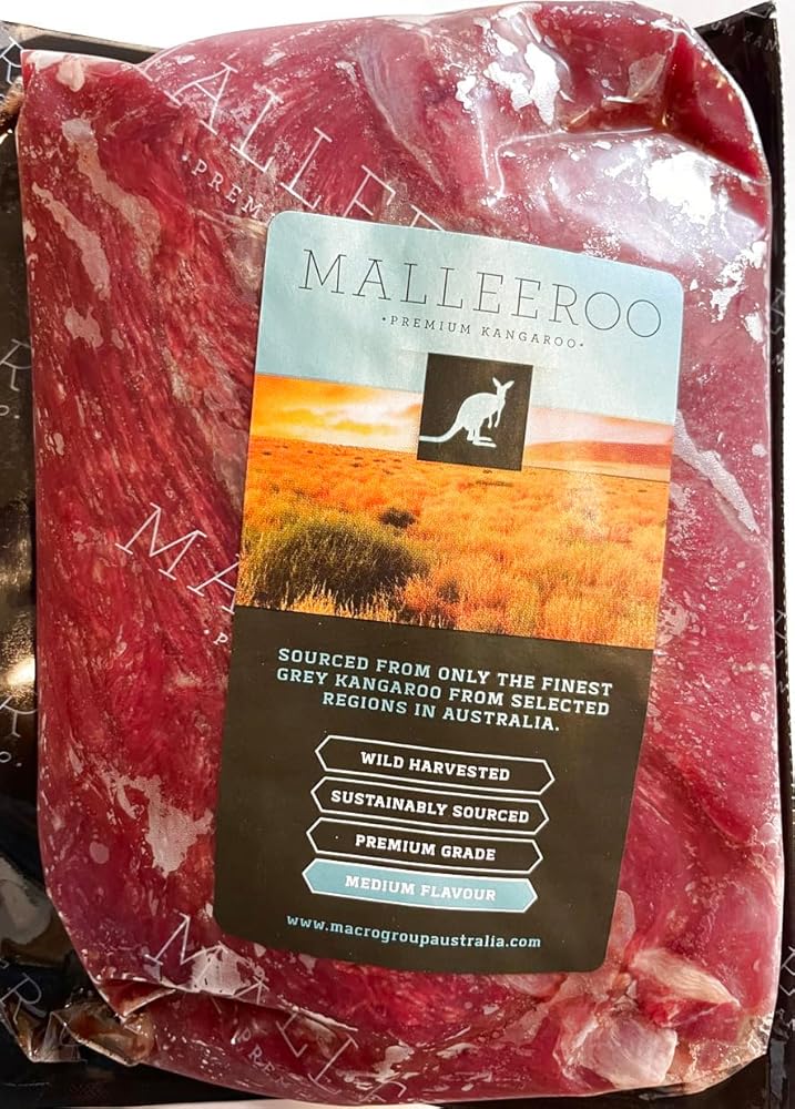 カンガルー肉 食用 ヒレ テンダーロイン 450g~550g ブロック 豪州産 最高級部位 ジビエ ルーミート オーストラリア ジビエ kangaroo へレ フィレ 赤身 野生 冷凍 (450g~550g)