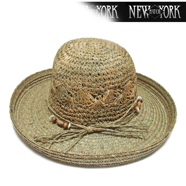 NEW YORK HAT ニューヨークハット ストローハット 麦わら帽子 Sea Grass Floppy ニューヨーク ハット 紫外線対策 雑誌掲載 セレブ 愛用 05P03Dec16 レディース メール便 【us】【楽ギフ_○○】