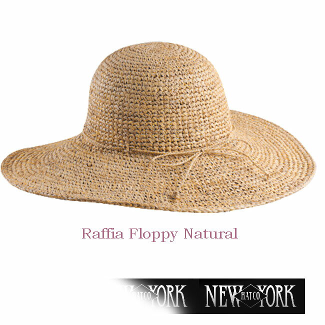 NEW YORK HAT ニューヨークハット ストローハット 麦わら帽子 Raffia Floppy ...