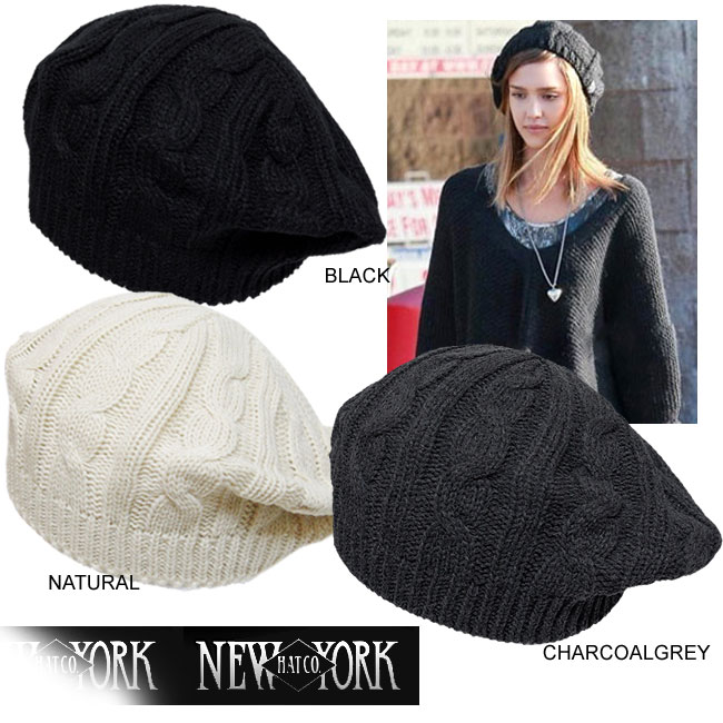 ニット帽 NEW YORK HAT ニューヨークハット のケーブル ベレー帽 “Cable Beret” レディース 帽子 Cap ニューヨーク ハット 男女兼用 秋 冬 セレブ 愛用 05P03Dec16 レディース メール便 【us】【楽ギフ_○○】