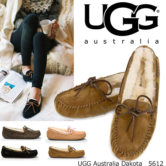 UGG ダコタ モカシン アグ DAKOTA 5612 ムートン モカシン スリッポン フラットシューズ ルームシューズ 正規品 レディース アグ オーストラリア シューズ 靴 ムートンブーツも！ レディース メール便 【us】【楽ギフ_○○】 【sa】