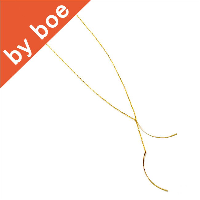 By Boe バイボー カーブネックレス　Curved GOLD リボンリング ブレスレット ピアスも♪ 10P03Sep16 セレブ 愛用 05P03Dec16 レディース メール便 【us】【楽ギフ_○○】