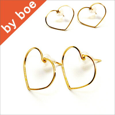 By Boe　バイボー スウィート ハート ピアス Sweet Heart Earring　GOLD イニシャルネックレス リボンリング ブレスレットも♪ セレブ 愛用 05P03Dec16 レディース メール便 【us】■【楽ギフ_○○】