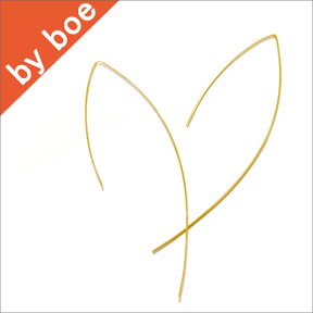 バイボー byboe ワイヤー ピアス シリコンキャッチ付き Wire Earring GOLD セレブ 愛用 レディース メール便 【us】【楽ギフ_○○】