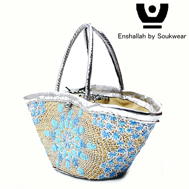 【En Shallah/エンシャーラ】スパンコール かごバッグ カゴバック セレブ 愛用 05P03Dec16 レディース メール便 【us】【楽ギフ_○○】のサムネイル