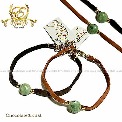 Ettikaƥԥ奢른奨꡼ Solitary Flat Turquoise Stone Disc Deerskin L...