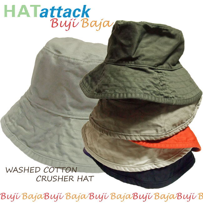 HAT ATTACK ハットアタック 帽子WASHED COTTON CRUSHER HAT 紫外線98％カット コットンハット ! セレブ 愛用 05P03Dec16 レディース メール便 【us】【楽ギフ_○○】