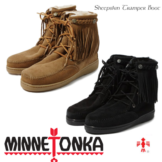 【正規代理店 】MINNETONKA ミネトンカ あったかモコモコブーツ＜br＞SHEEPSKIN TRAMPER BOOT ＜br＞シープスキン ブーツ　 セレブ 愛用 05P03Dec16 レディース メール便 【us】【楽ギフ_○○】