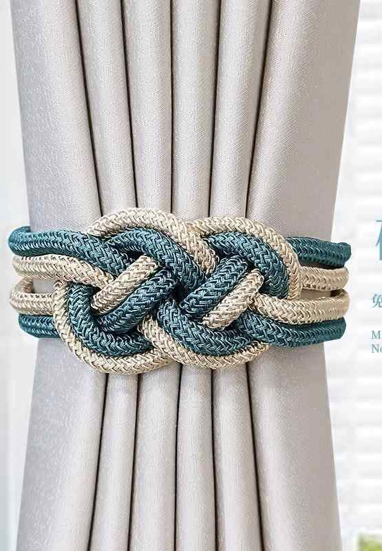 カーテン タッセル 中国結び 磁石 強力 固定 モダン シンプル 子供部屋 新しい 1個 単品 ホルダー 付属..