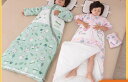 寝袋 スリーパー 袋状毛布 布団子供用 着る布団 キルト 冬用 ベビー キッズ 幼児 子供 前開き 袖付き 出産祝い お昼寝 ゴロ寝 寝冷え防止 あったか 防寒...