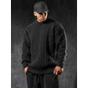 メンズ セーター 大きい 秋 冬 長袖 オーバーサイズ ブラック アウトドア 男性 大人 私服 買い物 ショッピング デート シンプル 楽ちん トップス ゆったり トレーナー あったか 通勤 通学 暖かい ストリート系 プレゼント 2xl-8XL