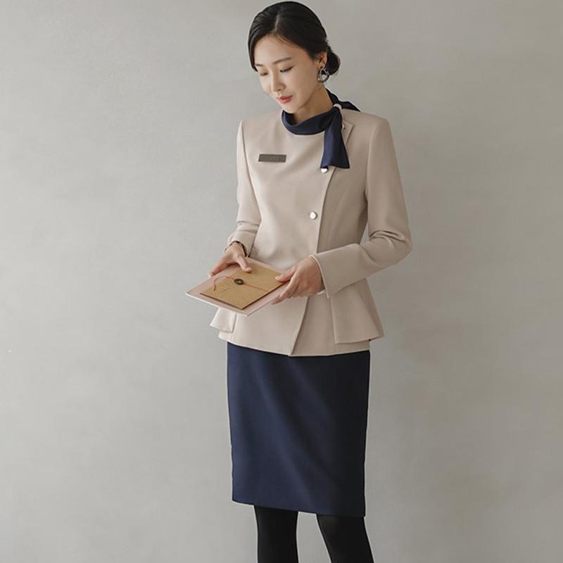 レディース ユニフォーム ジャケット スカート スーツ 長袖 仕事着 事務服 レディース服 オフィス 接客 医療 美容 サロン エステ 受付 コンパニオン ショールーム ホテル フロント コンシェルジュ ウエイトレス エレガント 清楚 華やか 上品