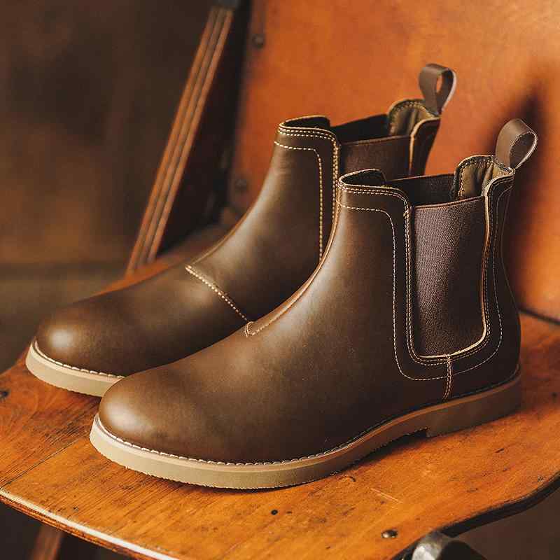 ブーツ メンズ ショートブーツ ゴアブーツ チェルシー ブーツ ワークブーツ 幅広 レザー 革靴 軽量 防..