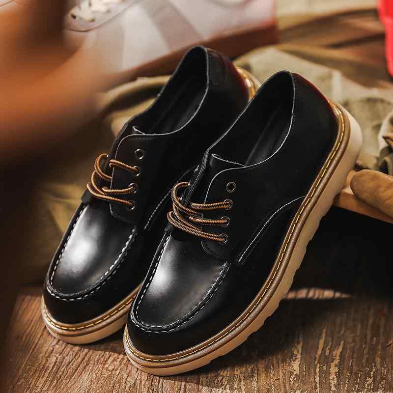 ブーツ メンズ ローファー ショートブーツ ワークシューズ レースアップ 編み上げ クラシック レトロ ..