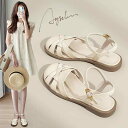 サンダル レディース 新作 女性 ローヒール ペタンコ 万能 フラット 夏 ビーチ 旅行 イベント デート 野外 買い物 ショッピング プレゼント ママ お母さ...