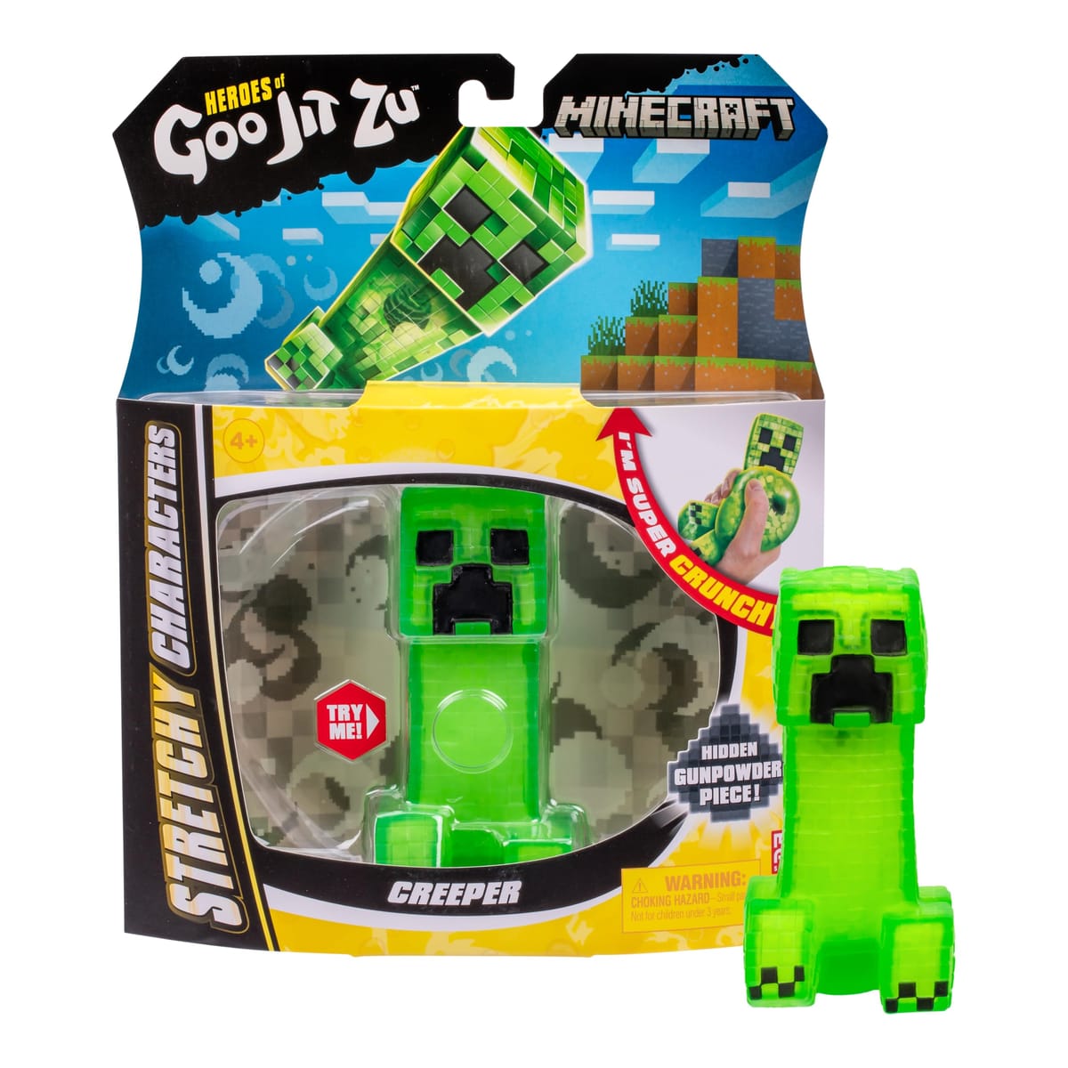 大人気ゲーム「マインクラフト」からグニグニ＆プニプニの触感がクセになるフィギュア｢ GOO JIT ZU｣が登場！伸びる！縮む！グニグニ動く！新感覚がたまらないフィギュアです。