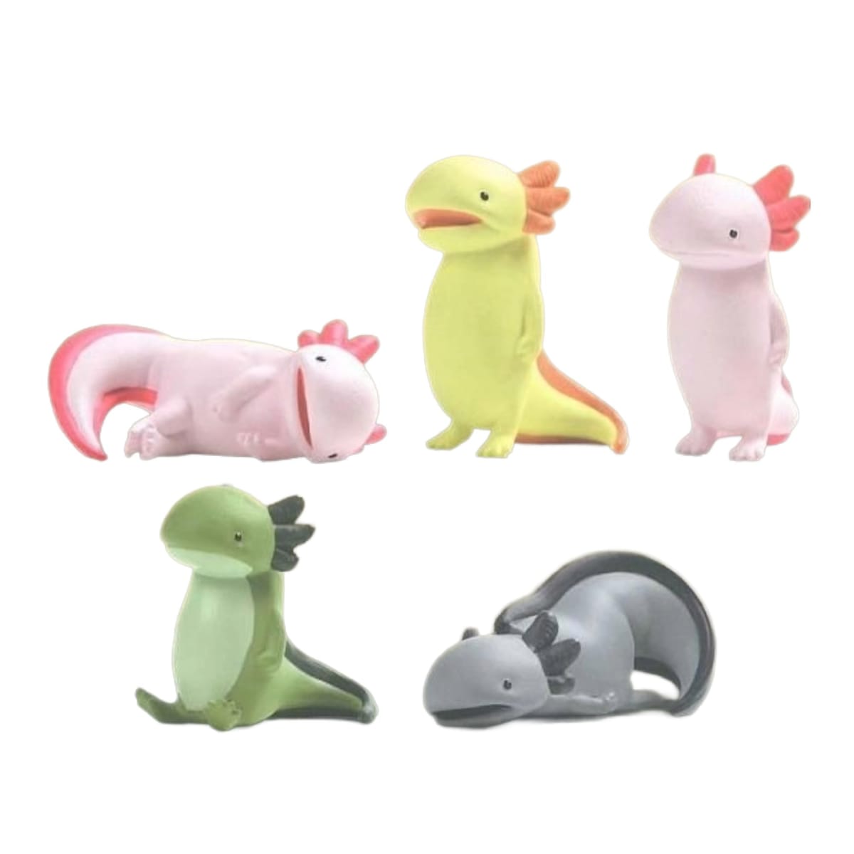 内容 1. 横寝 2. 口あけ 3. 立ち 4. 座り 5. うつ伏せサイズ：全高約8-50mm 全5種コンプリートセット（全5種×各1個ずつ）ただ、そこに居る・・・虚無。うーぱーるーぱー第2弾！