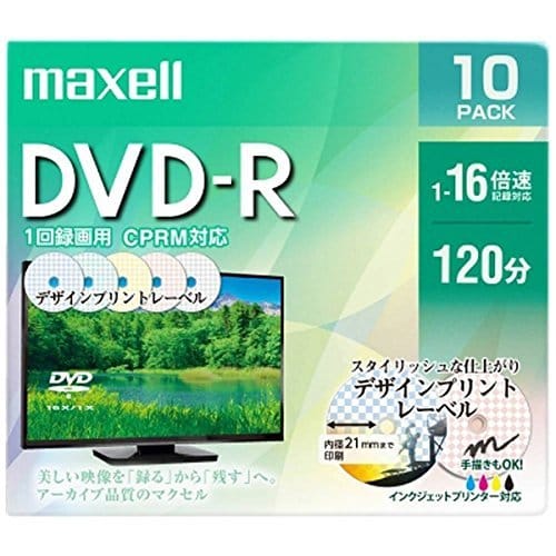樂天商城 - DRD120PME.10S 録画・録音用 DVD-R 4.7GB 一回(追記) 録画 プリンタブル