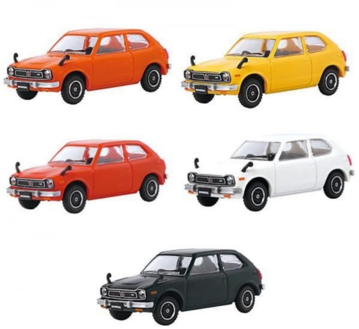 KOROKORO collection Honda×ハセガワ 1/64 CIVIC RS(SB-1) 3Door Hatchback(1974) × 全5種セット フル..